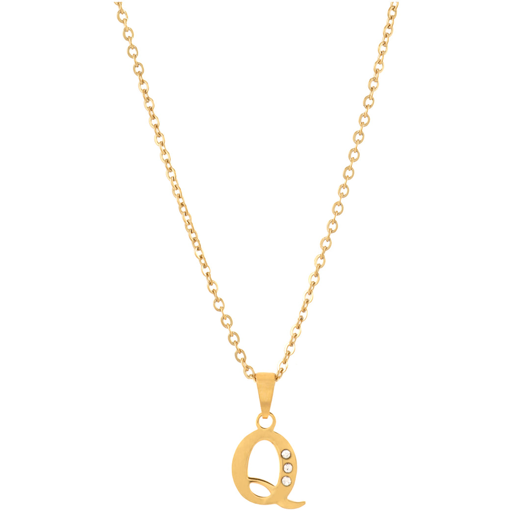 Bewitched Q Intial Pendant Necklace