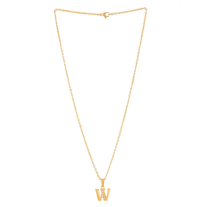 Bewitched W Initial Pendant Necklace
