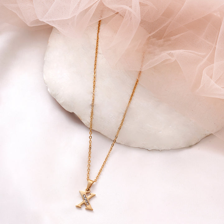 Bewitched X Initial Pendant Necklace