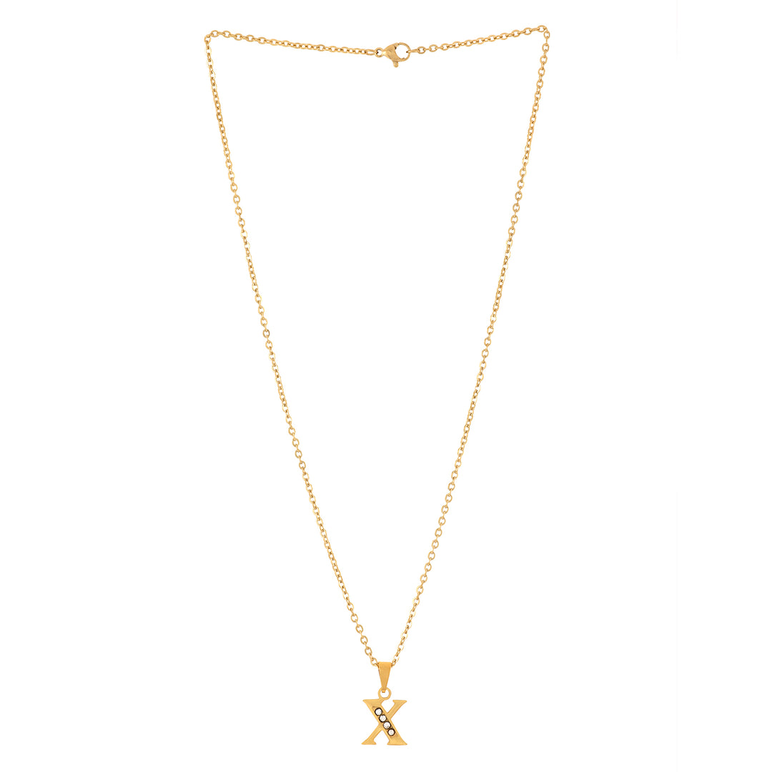 Bewitched X Initial Pendant Necklace