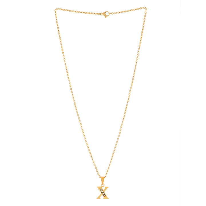 Bewitched X Initial Pendant Necklace