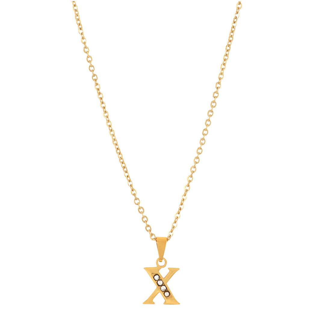 Bewitched X Initial Pendant Necklace