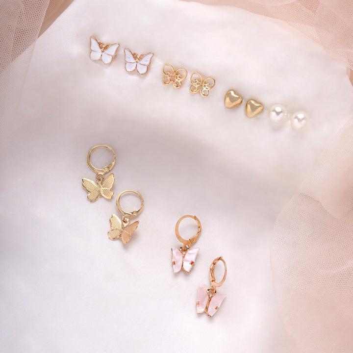 Bewitched Butterfly Set of 6 Earrings