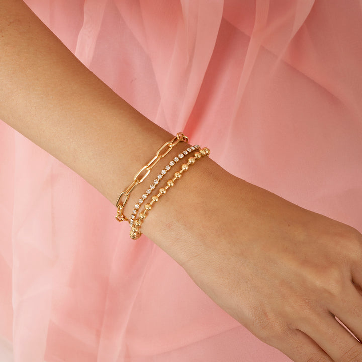 Bewitched Beaded Golden Chain Bracelet