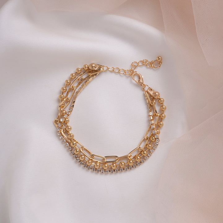 Bewitched Beaded Golden Chain Bracelet