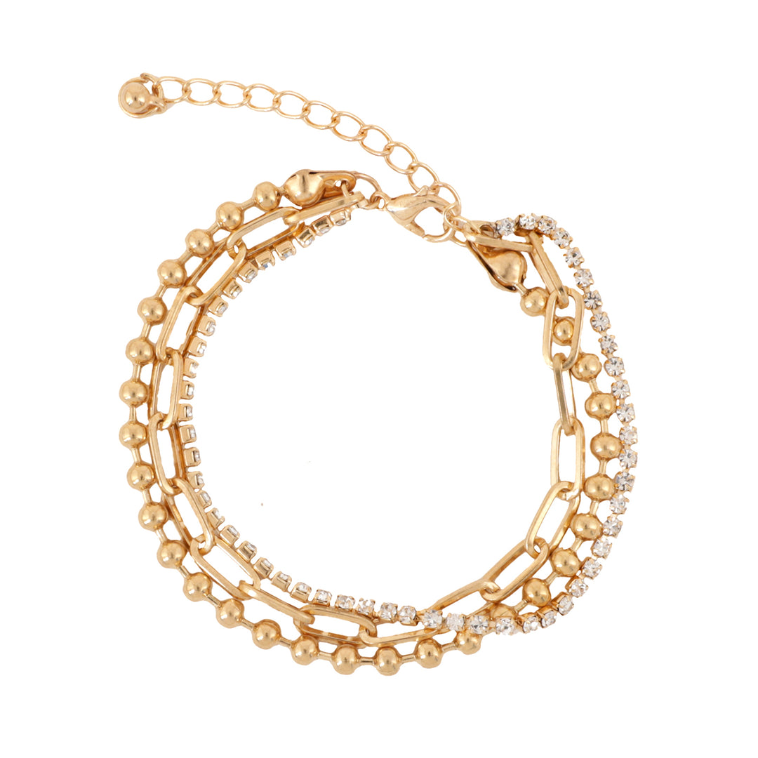 Bewitched Beaded Golden Chain Bracelet