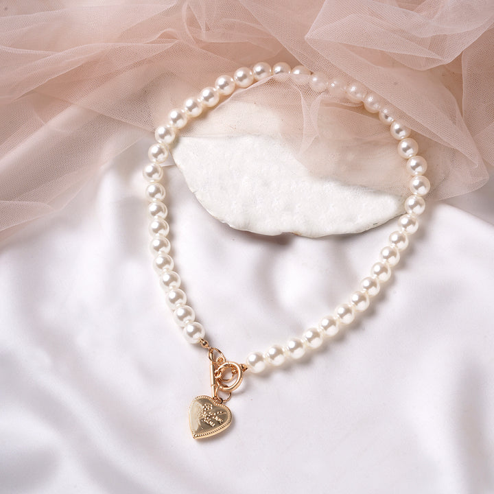 Bewitched Akoya Pearl Heart Necklace