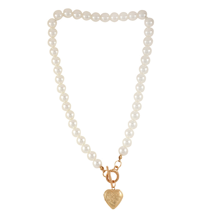 Bewitched Akoya Pearl Heart Necklace