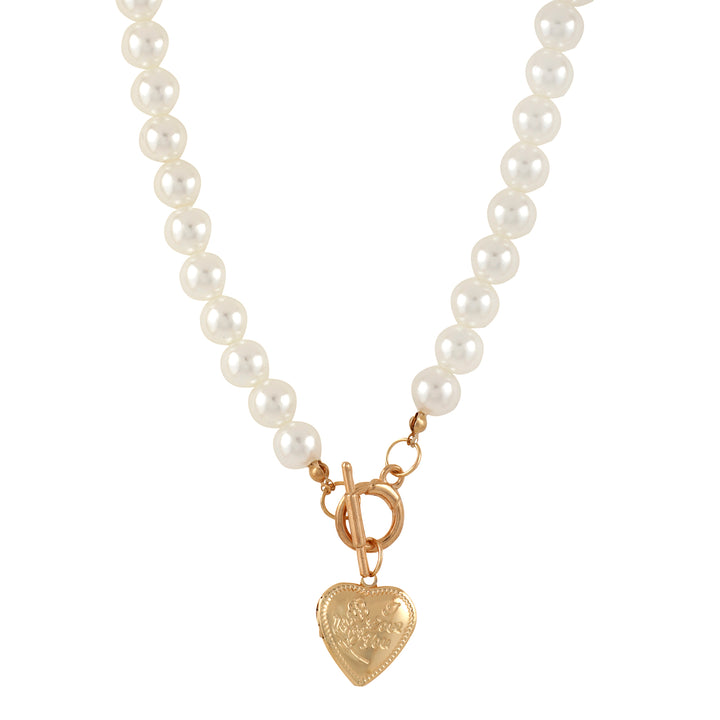 Bewitched Akoya Pearl Heart Necklace