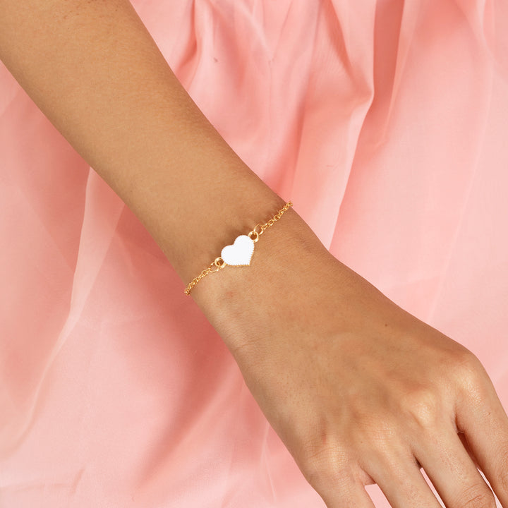 Bewitched Full Of Love White Heart Bracelet