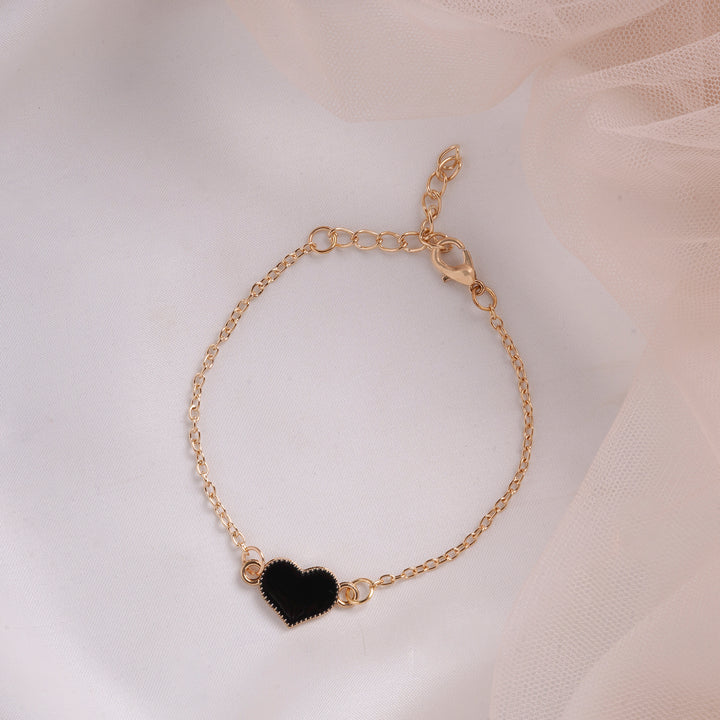 Bewitched Full Of Love Black Heart Bracelet