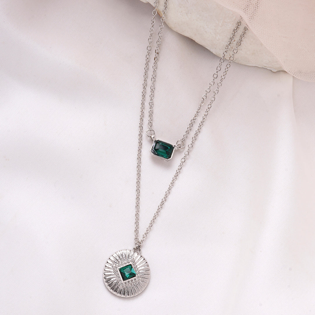 Bewitched Silver Sage Layered Necklace