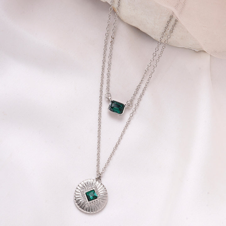 Bewitched Silver Sage Layered Necklace