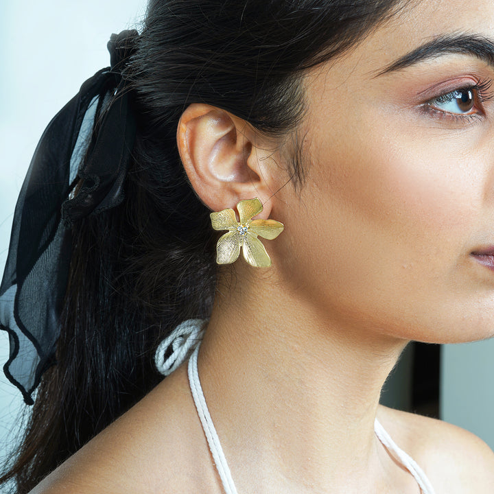 Bewitched Metallic Bold Gold Earrings