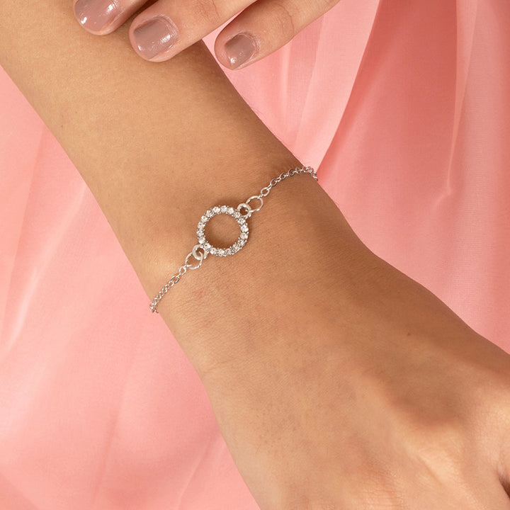 Bewitched Shiny Halo Silver Bracelet