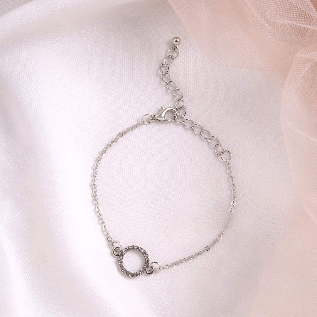 Bewitched Shiny Halo Silver Bracelet
