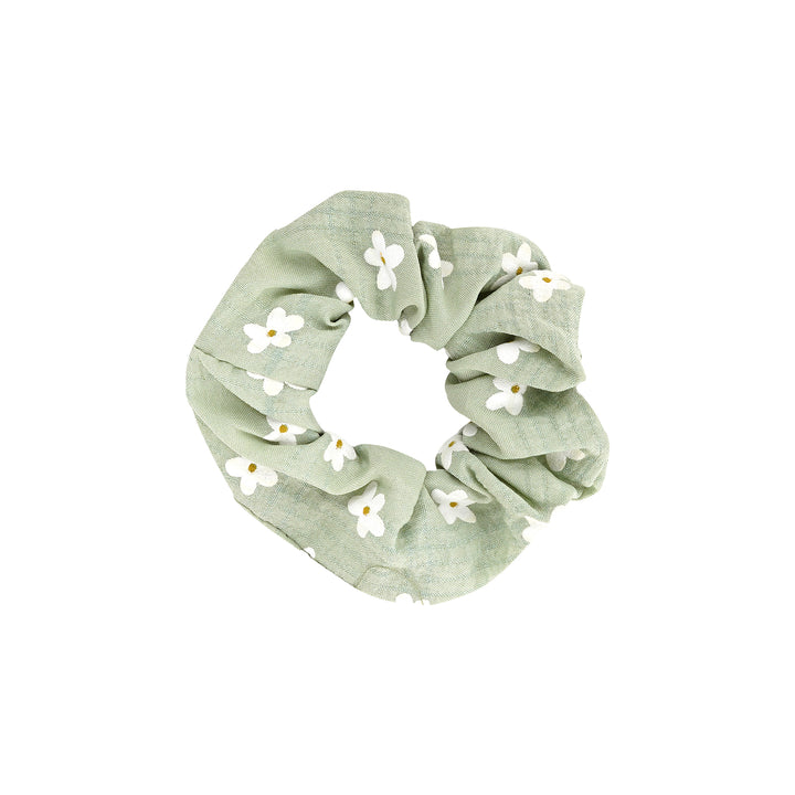 Bewitched Tammy Green Floral Scrunchie