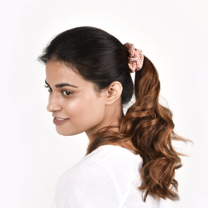 Bewitched Ness Pink Polka Scrunchie