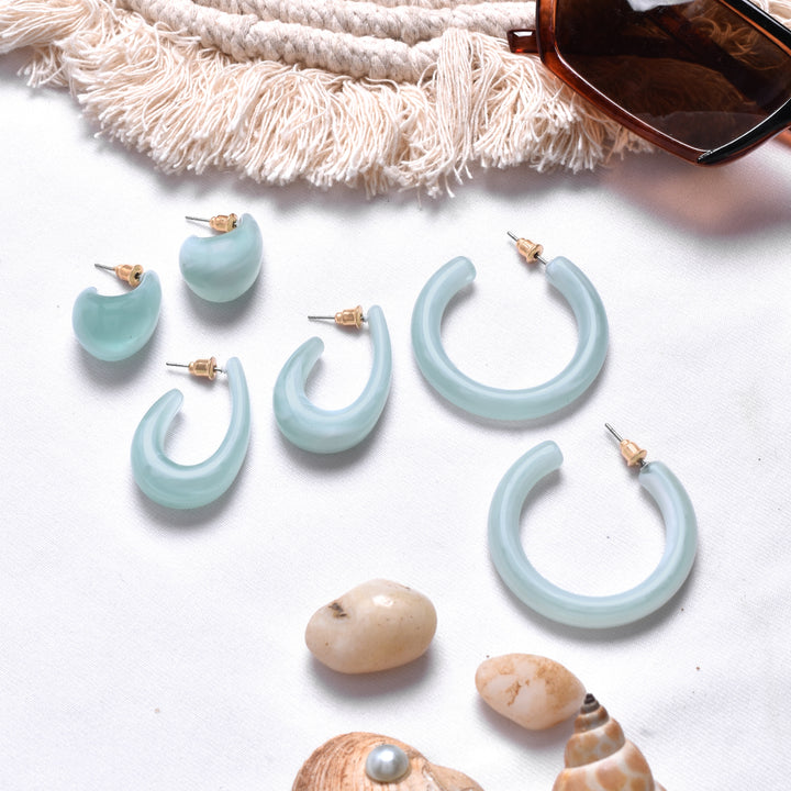 Bewitched Omega Blue Punch Hoop Set