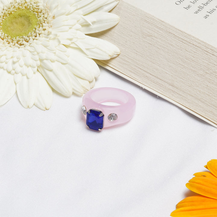 Bewitched Mel Rhinestone Pink Ring