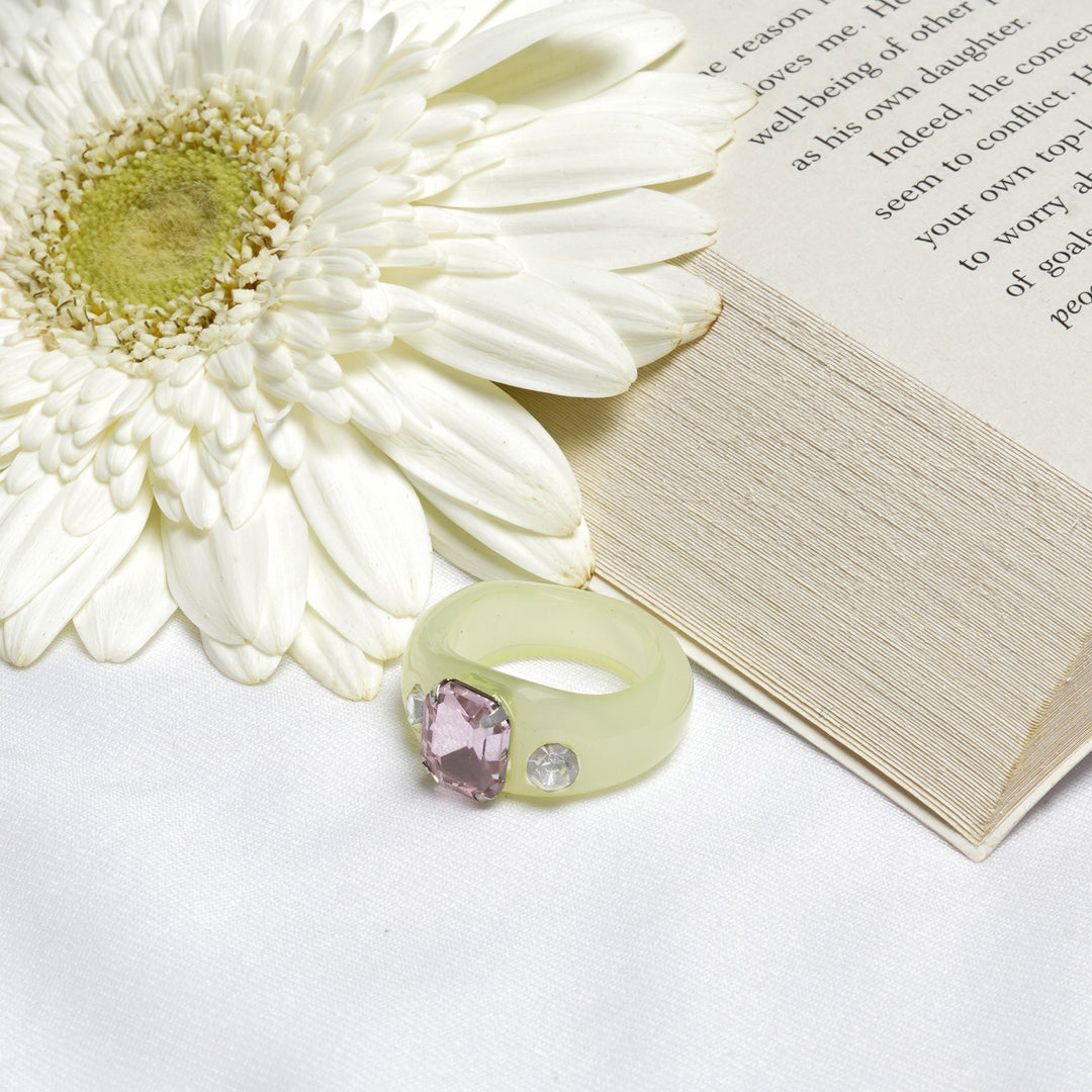 Bewitched Mel Rhinestone Yellow Ring