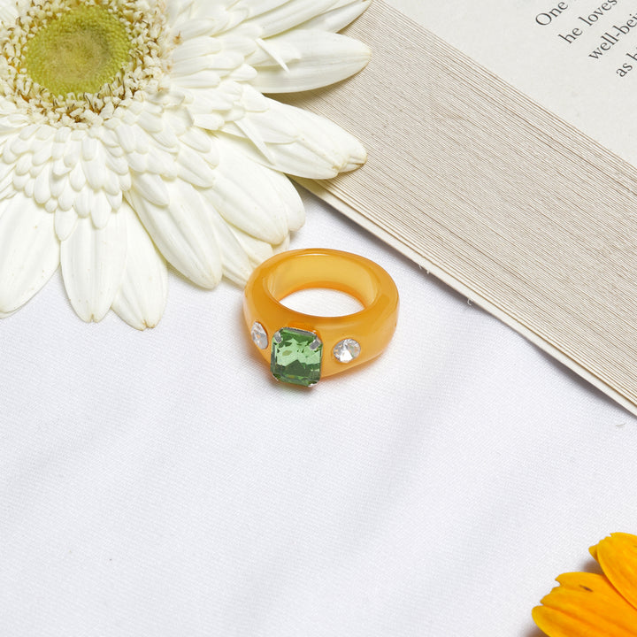 Bewitched Mel Rhinestone Orange Ring