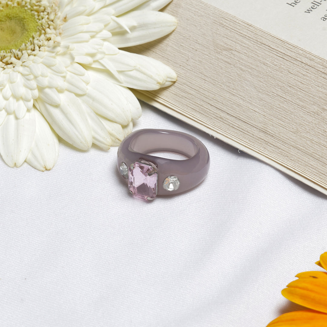 Bewitched Mel Rhinestone Grey Ring