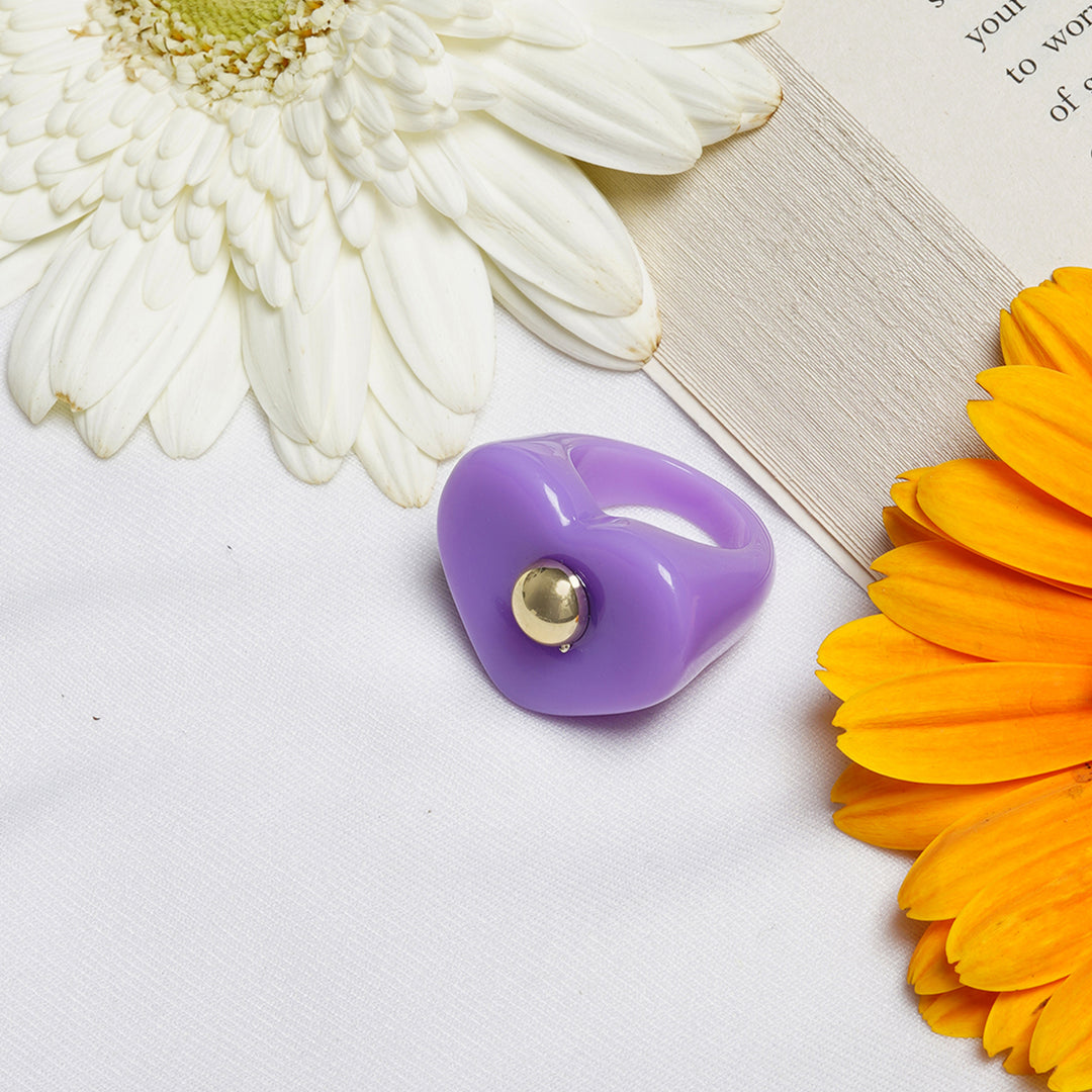 Bewitched Peppa Purple Heart Signet Ring