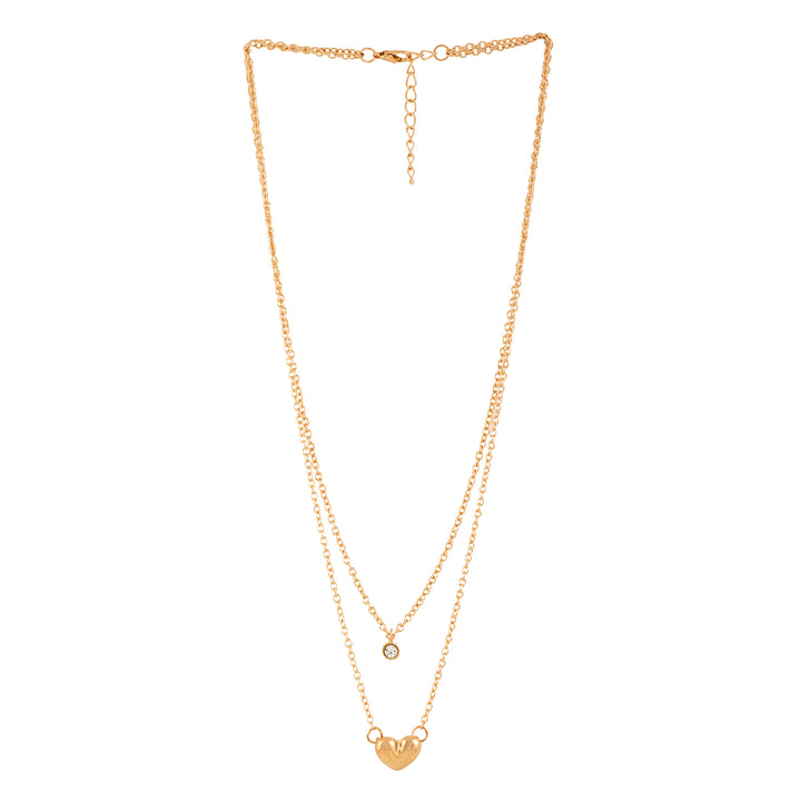 Bewitched Sparkles In Heart Layered Necklace