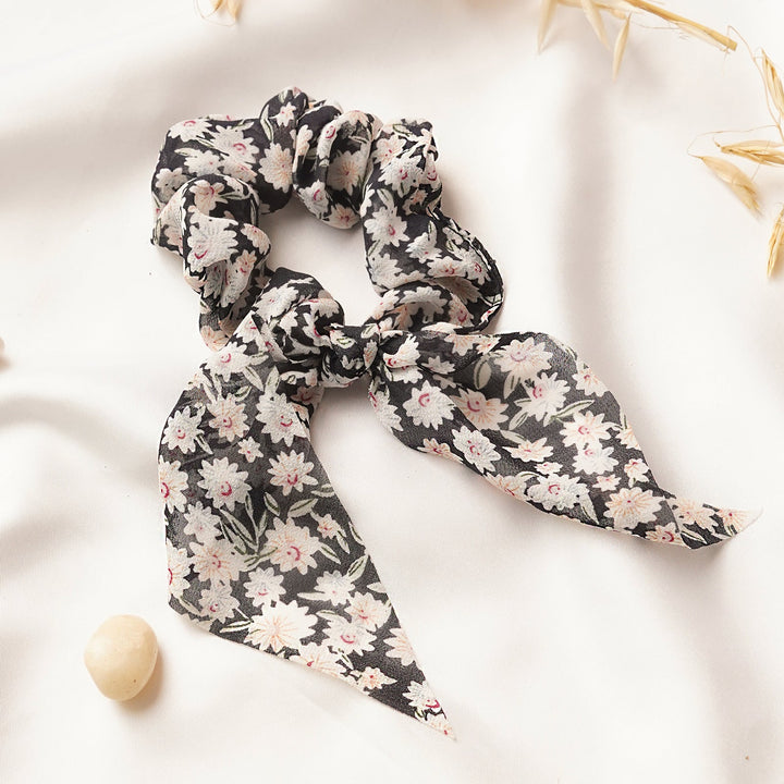 Bewitched Bliss Black Scarf Scrunchie