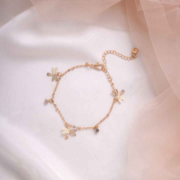 Bewitched Fire fly Gold Anklet