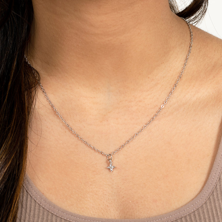 Bewitched Dainty Heart Drop Silver Necklace