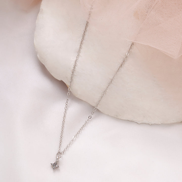 Bewitched Dainty Heart Drop Silver Necklace