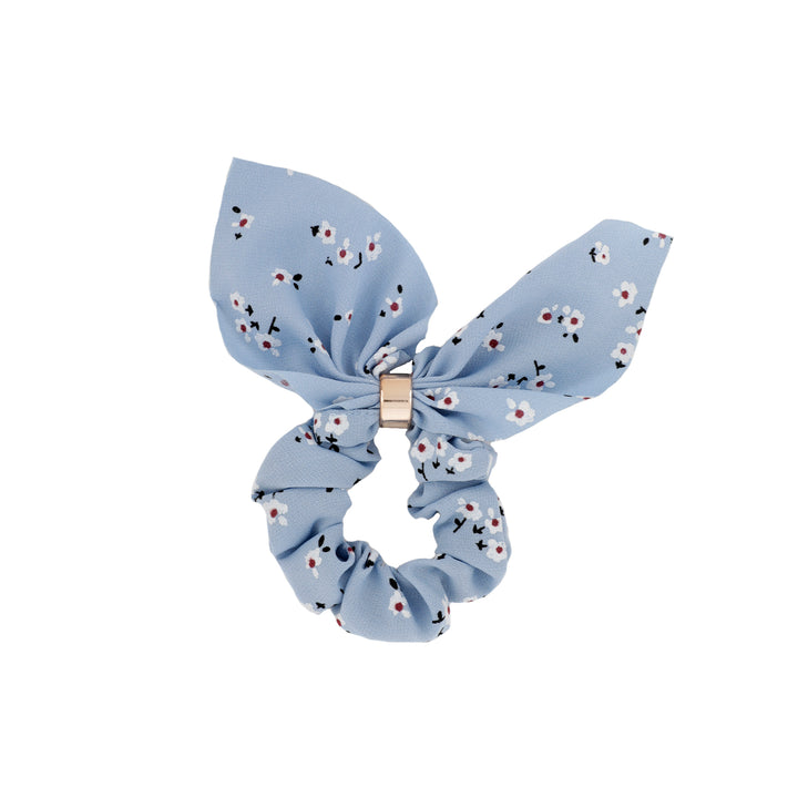 Bewitched Pretty Floral Light Blue Scrunchie