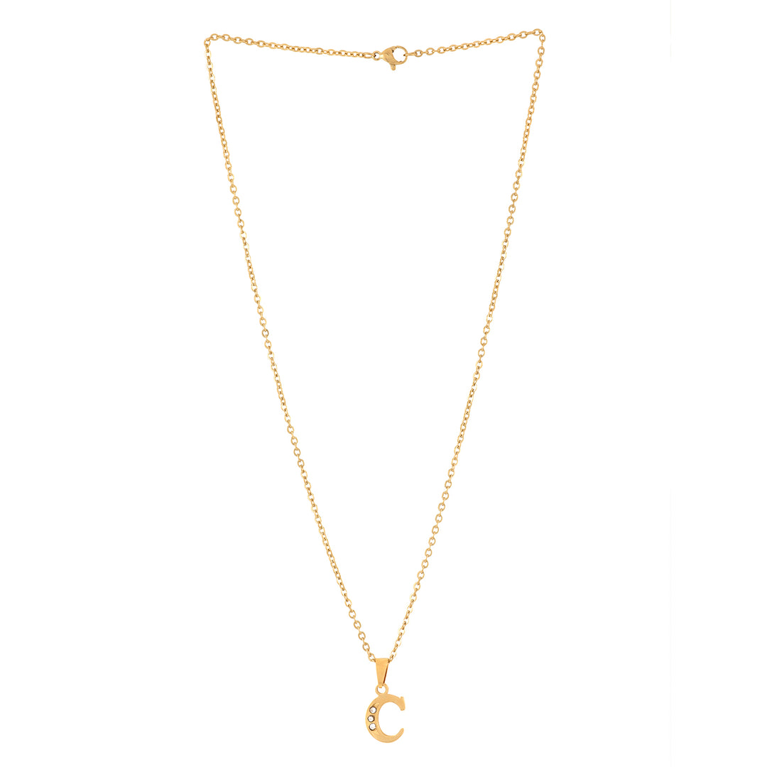 Bewitched C Initial Pendant Necklace