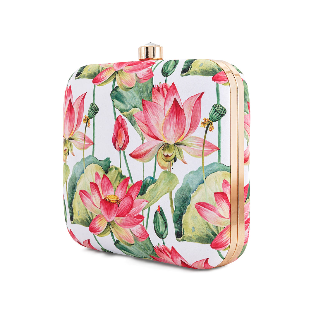 Love Blossom Multicolour Printed Clutch