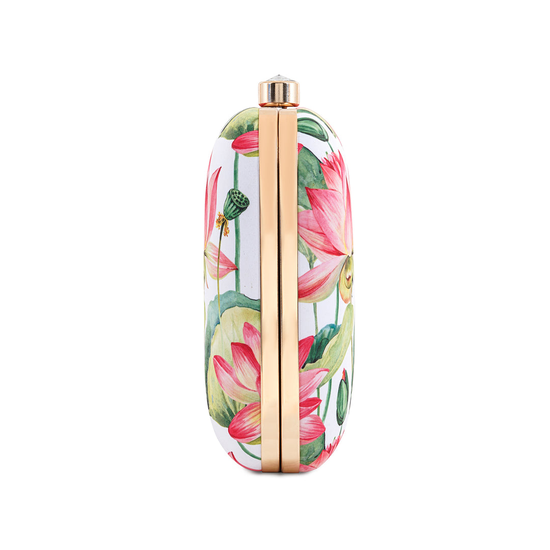 Love Blossom Multicolour Printed Clutch