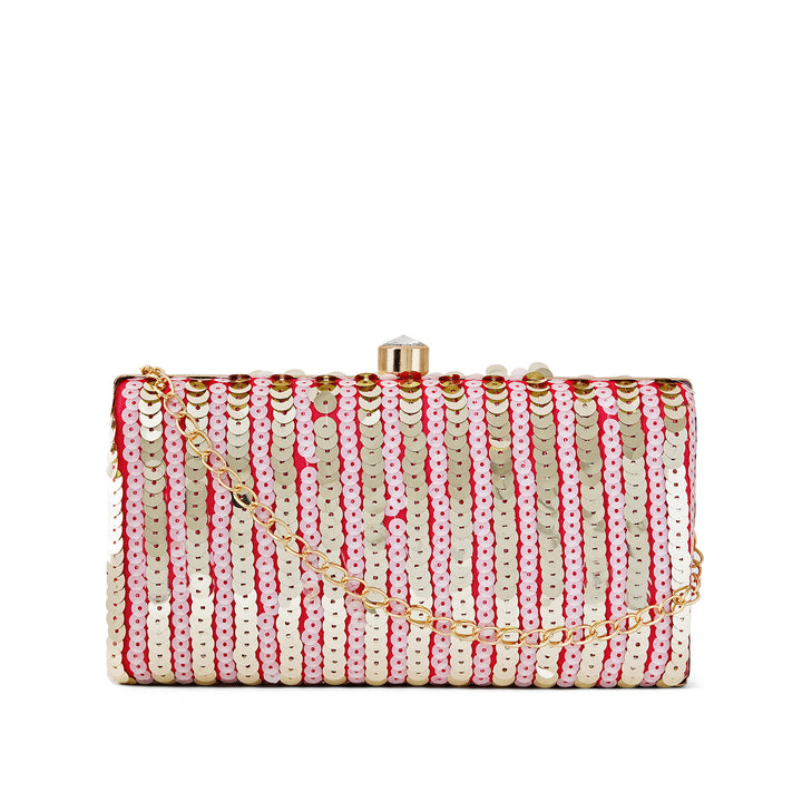 Sereia Pink Sequin Clutch