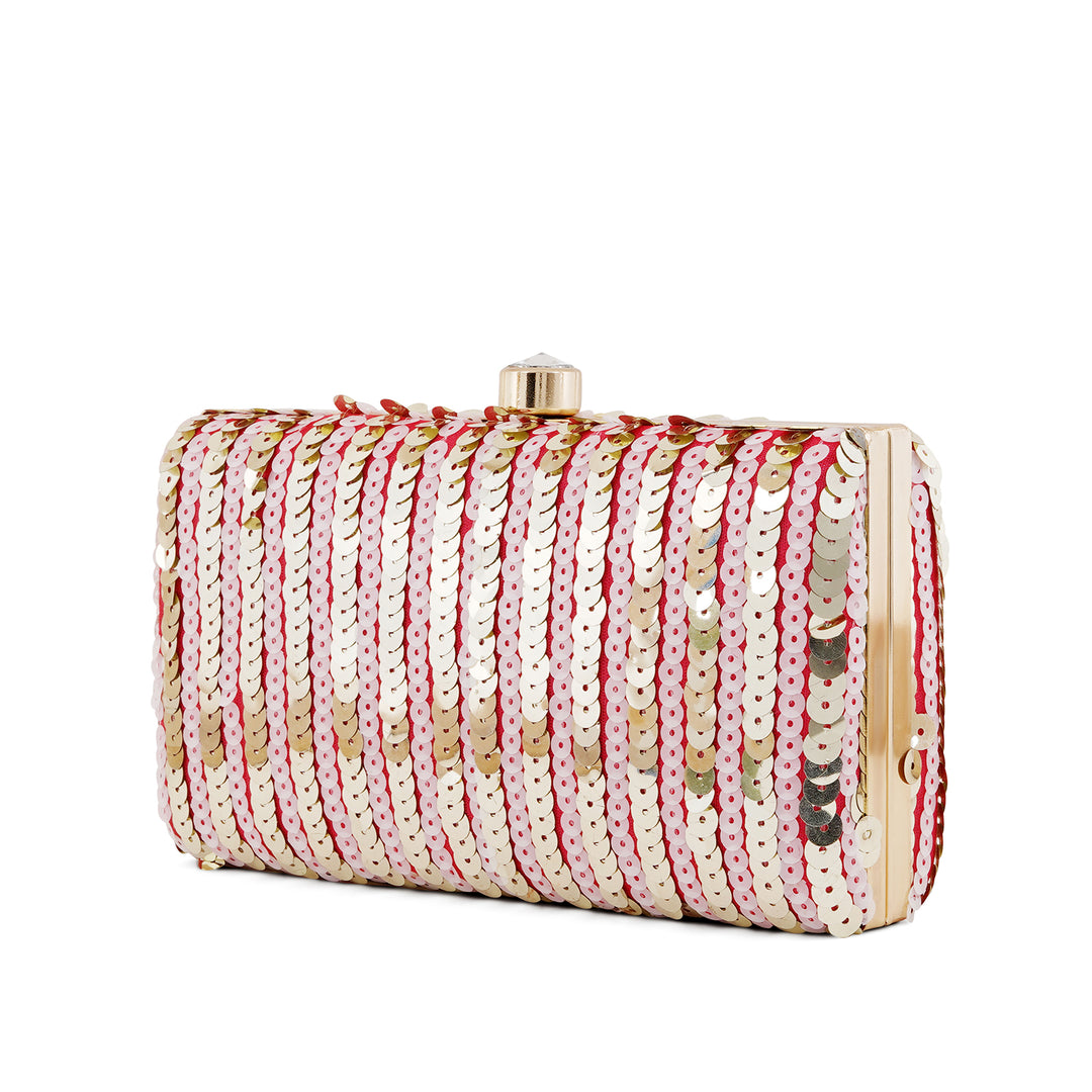 Sereia Pink Sequin Clutch