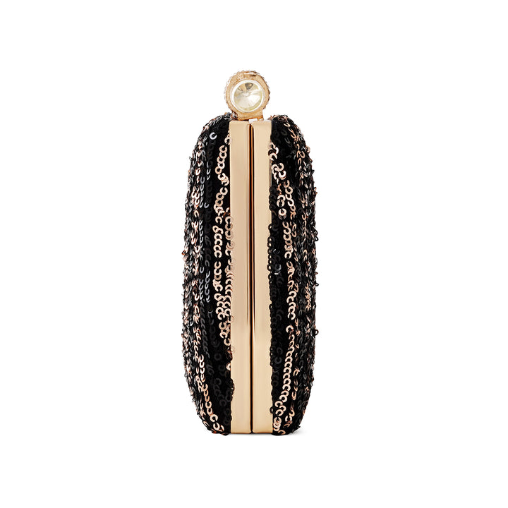 Ezra Black & Silver Sequin Clutch