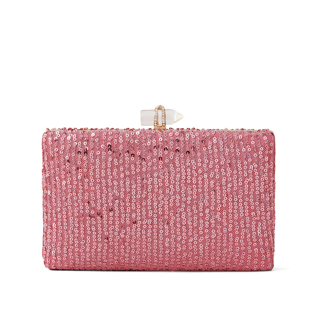 Arien Pink Sequin Clutch