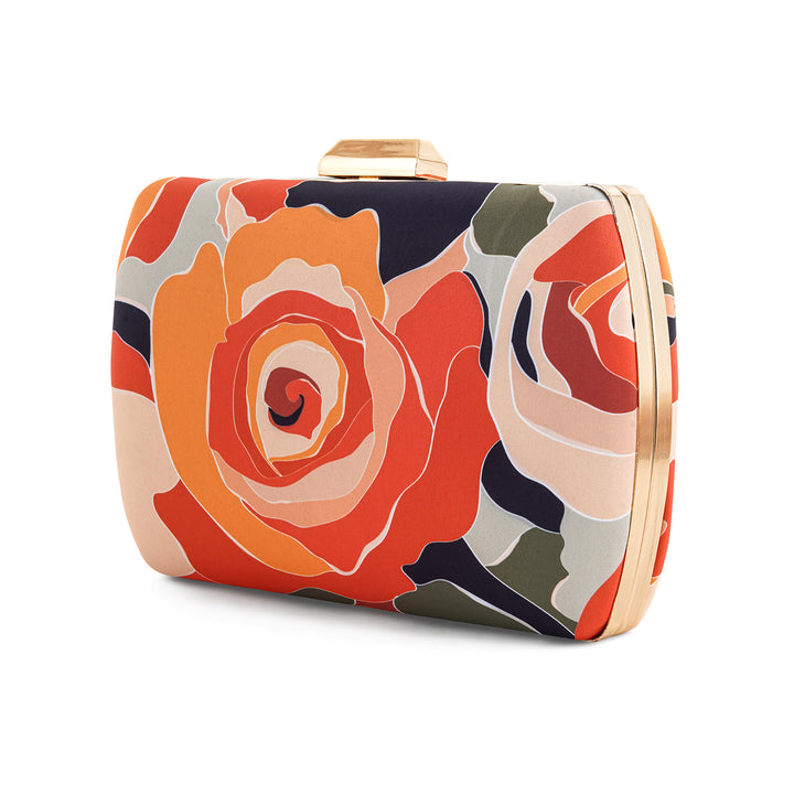 Rosey Salsa Multicolour Printed Clutch