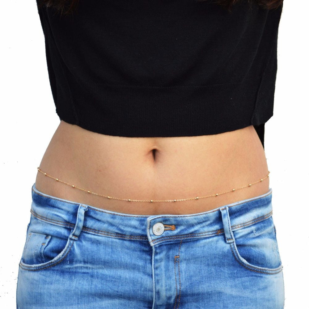 Golden Bead Belly Chain - Joker & Witch