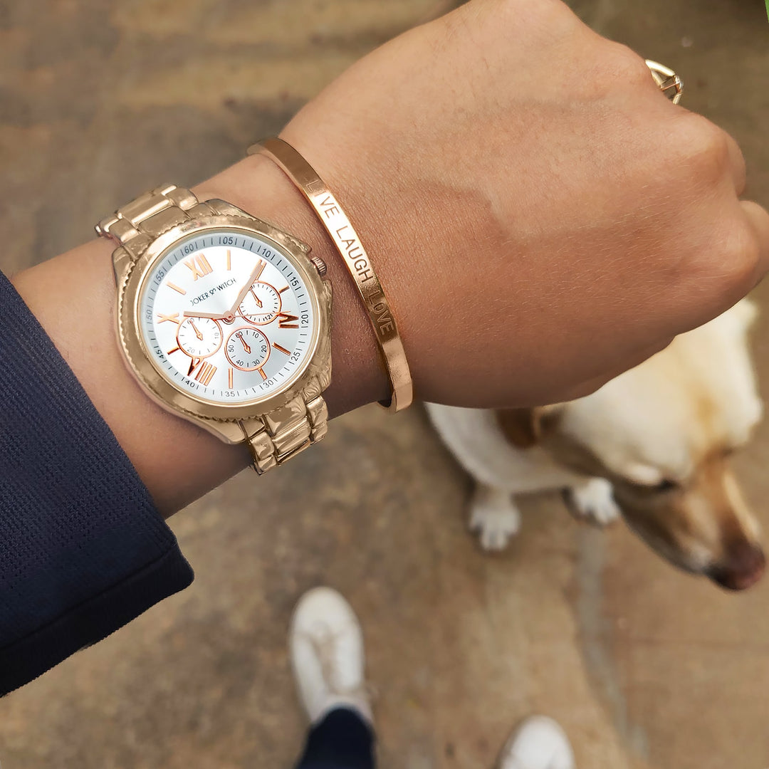 Camille Rosegold Watch Bracelet Stack - Joker & Witch