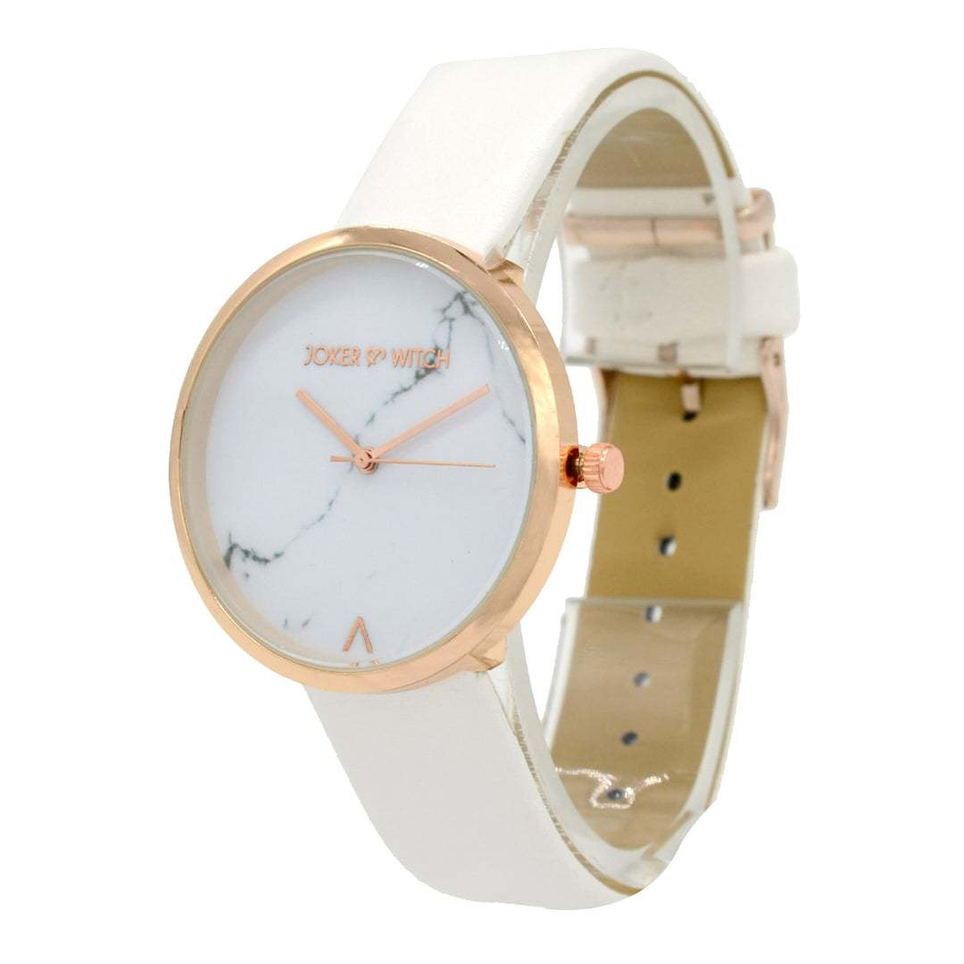 Elise White Marble Watch Bracelet Stack - Joker & Witch