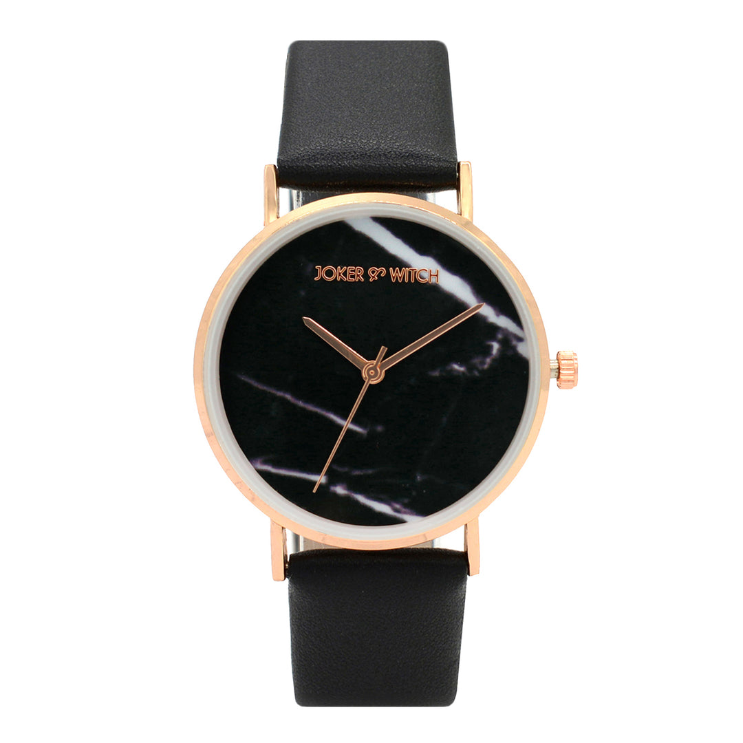 Estee Black Marble Watch Bracelet Stack - Joker & Witch
