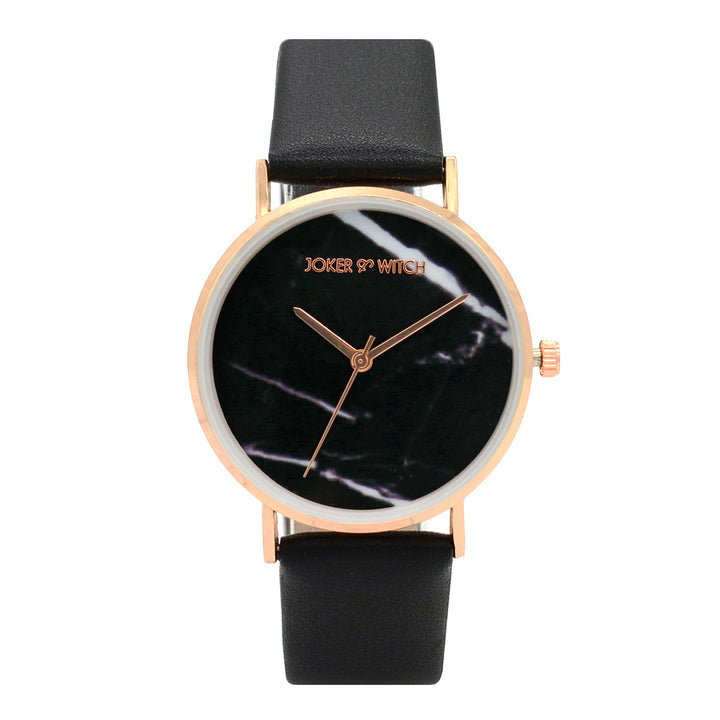 Estee Black Marble Watch Bracelet Stack - Joker & Witch
