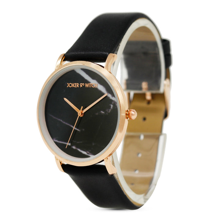 Estee Black Marble Watch Bracelet Stack - Joker & Witch