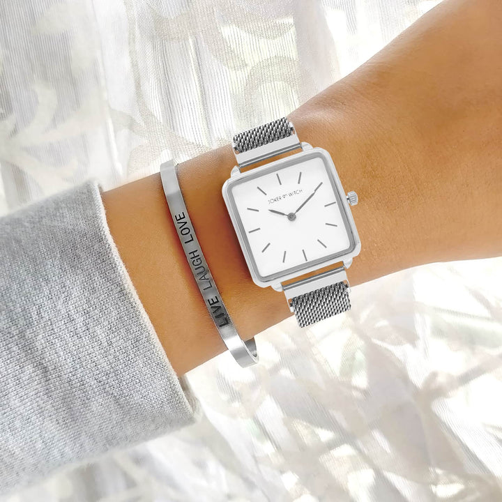 Adele Silver Magnetic Watch Bracelet Stack - Joker & Witch
