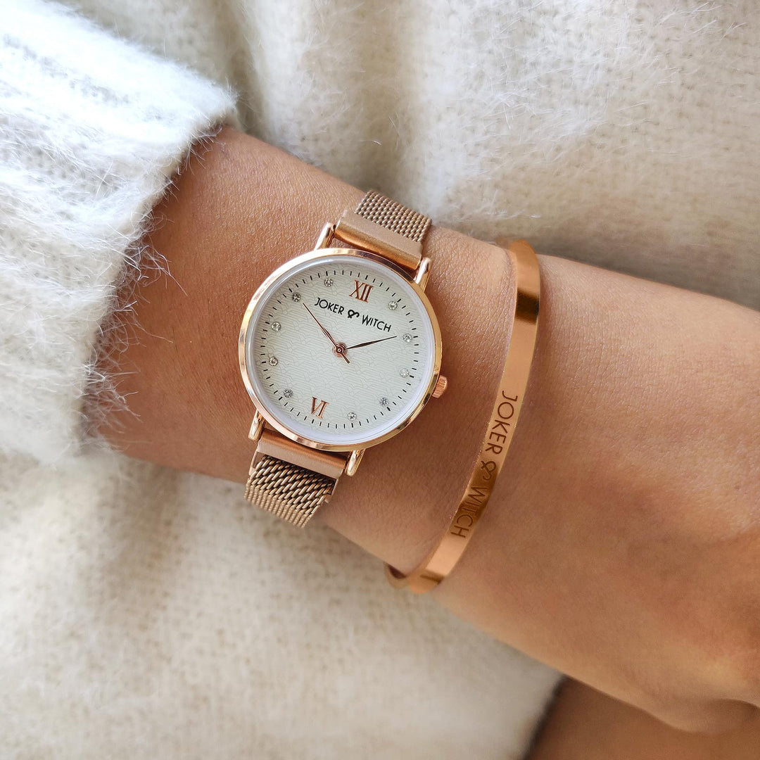 Taffy Rosegold Magnetic Watch Bracelet Stack by Joker Witch